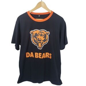 Chicago Da Bears XL Miller Lite Black‎ Orange Ringer T-Shirt Mens